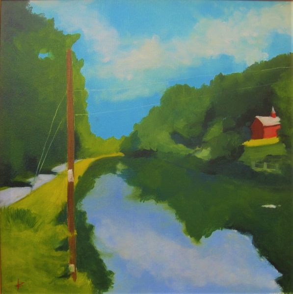 Canal at Red Barn by Kathleen Zwizanski